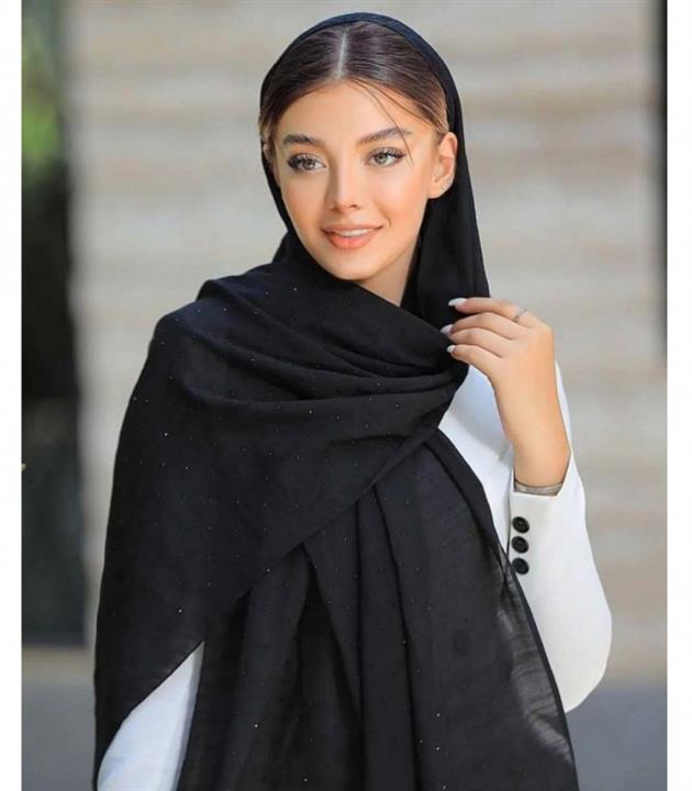 شال مشکی نگین دار کد 2681